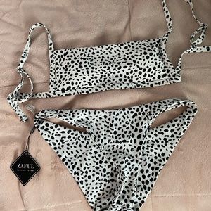 Black and white bikini
